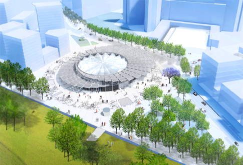 Future gare de Villejuif IGR – ©Société du Grand Paris Dominique Perrault Architecture