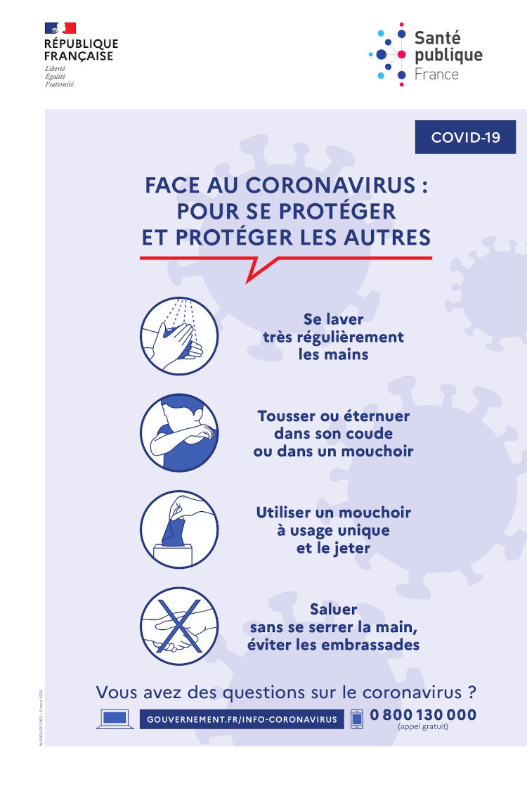 Liste des gestes barrières au coronavirus
